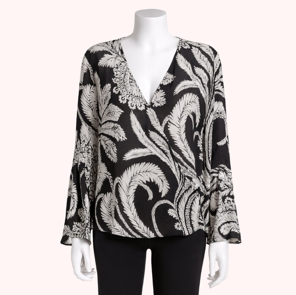 INC International Concepts Tops - ⭐INC Crossover Front Blouse With Flutter Bellsleeves Size Large